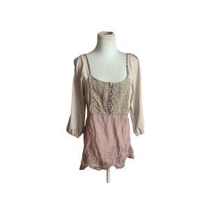 BBK Buckle Peasant Top. Size M